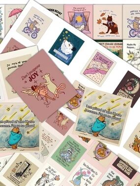 24 Non-Repeating Images Soulful Stickers - Daily Affirmations Journaling